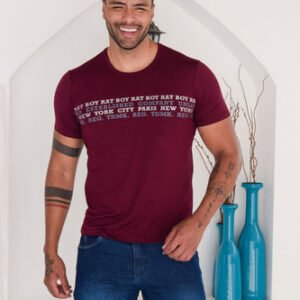 Camiseta Masculina Gola Redonda Careca Clássic Estampa Verão