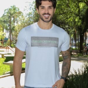 Camiseta msculina gola careca com estampa Ratboy