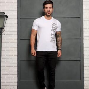 Camiseta Masculina Silk E Pedraria Estilo Ratboy