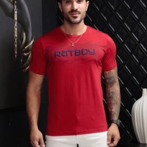 Camiseta Masculina Com Recorte E Bordado Em E.v.a Ratboy 543