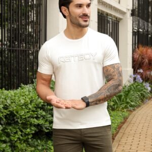 Camiseta Masculina Viscose Recorte E Bordado Em E.v.a Ratboy